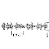 Turtle Link Sterling Silver Link Bracelet TBG001 - DiveSilver Jewelry